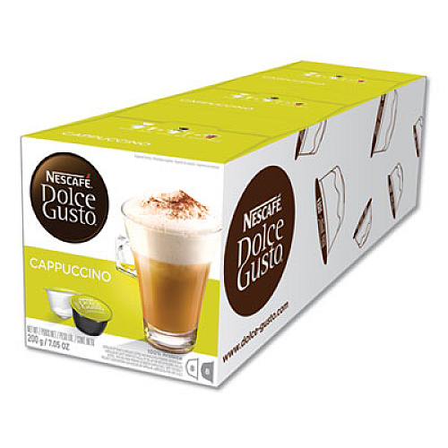 NESCAF Dolce Gusto Capsules, Cappuccino, 48/Carton (27376)