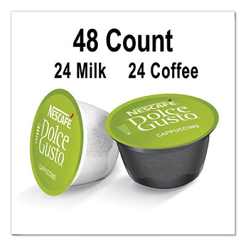 NESCAF Dolce Gusto Capsules, Cappuccino, 48/Carton (27376)