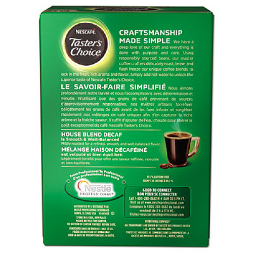 Nescaf Taster's Choice Stick Pack, Decaf, 0.06oz, 80/Box (66488)