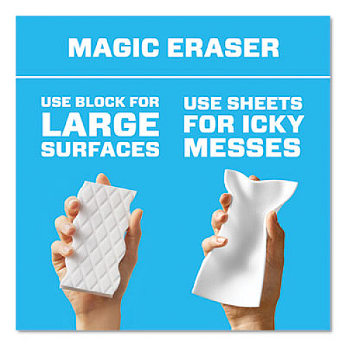 Mr. Clean MAGIC ERASER SHEETS, 3.5" X 5.8" X 0.03", WHITE, 16/PACK, 8 PACK/CARTON (90618CT)