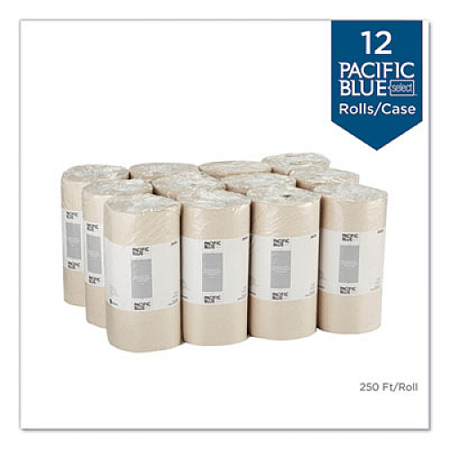 Georgia Pacific Professional Pacific Blue Basic Jumbo Perforated Kitchen Roll Paper Towels, 2-Ply, 11 x 8.8, Brown, 250/Roll, 12 Rolls/Carton (28290)