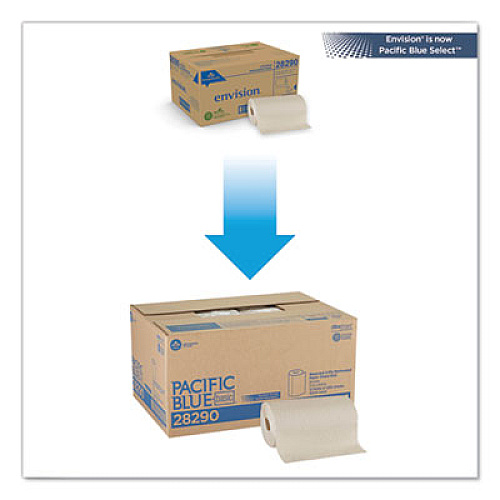 Georgia Pacific Professional Pacific Blue Basic Jumbo Perforated Kitchen Roll Paper Towels, 2-Ply, 11 x 8.8, Brown, 250/Roll, 12 Rolls/Carton (28290)
