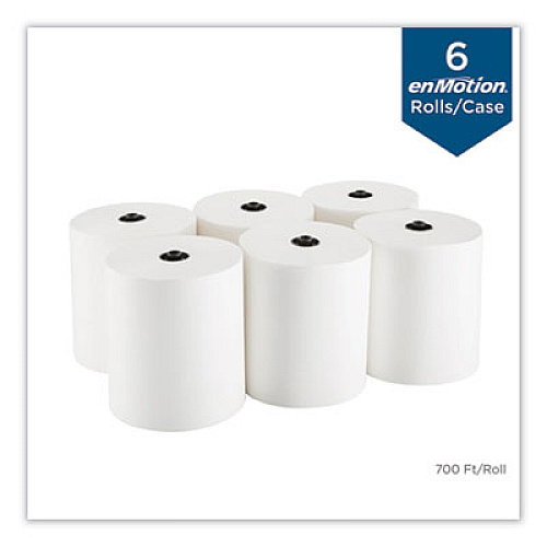 Georgia Pacific Professional enMotion Paper Towels, 1-Ply, 8.25" x 700 ft, White, 6 Rolls/Carton (89420)