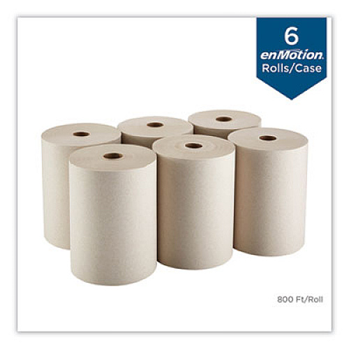 Georgia Pacific Professional enMotion High Capacity Roll Towel, 10" x 800 ft, Brown, 6 Rolls/Carton (89480)