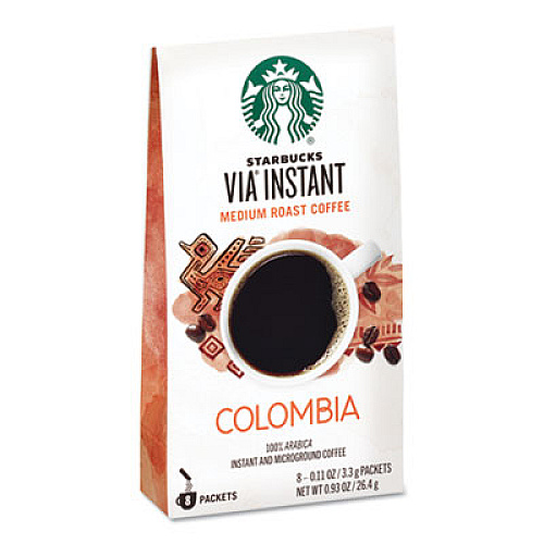 Starbucks VIA Ready Brew Coffee, 3/25oz, Colombia, 8/Box (11019881)