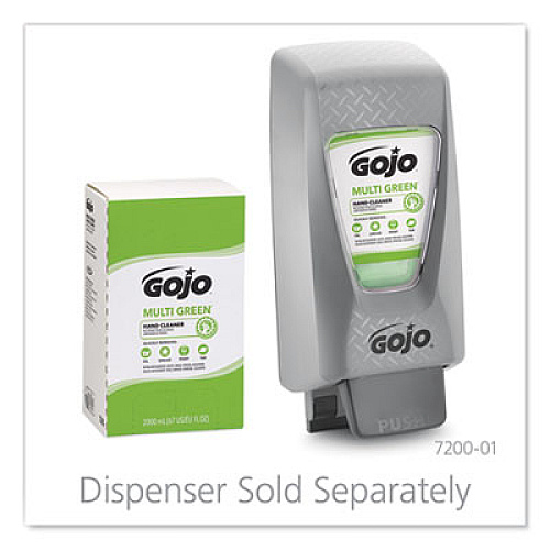 GOJO MULTI GREEN Hand Cleaner, Refill for PRO TDX Push Style Dispenser, Citrus Solvent with Natural Pumice, 2,000 mL, 4/Carton (7265)