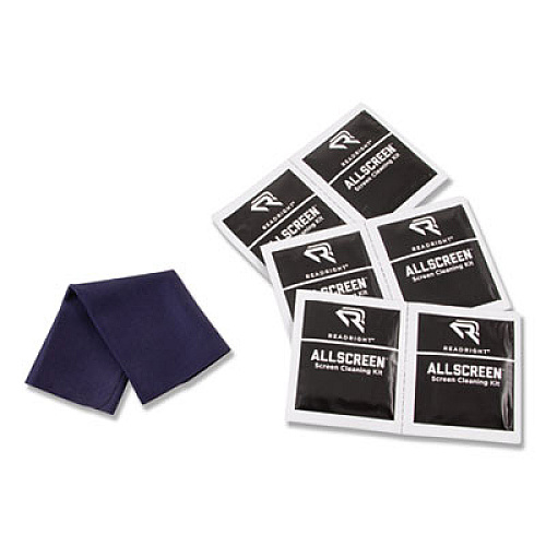 Read Right AllScreen Screen Cleaning Kit, 50 Wipes, 1 Microfiber Cloth (RR15039)