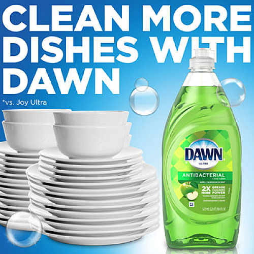 Dawn Ultra Antibacterial Dishwashing Liquid, Apple Blossom, 40 oz Bottle, 8/Carton (91093)