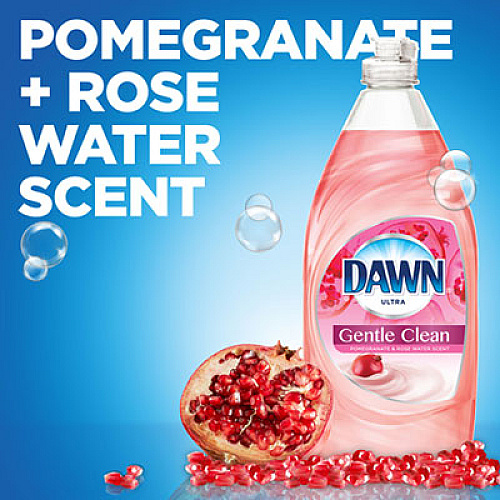 Dawn Ultra Gentle Clean, Pomegranate Splash, 24 oz Bottle, 10/Carton (74093)