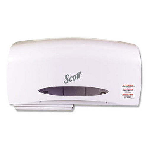 Scott Essential Coreless Twin Jumbo Roll Tissue Dispenser, 20 x 6 x 11, White (09609)