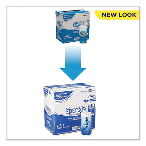 Georgia Pacific Professional Sparkle ps Premium Perforated Paper Kitchen Towel Roll, 2-Ply, 11 x 8.8, White, 70 Sheets, 30 Rolls/Carton (2717201)