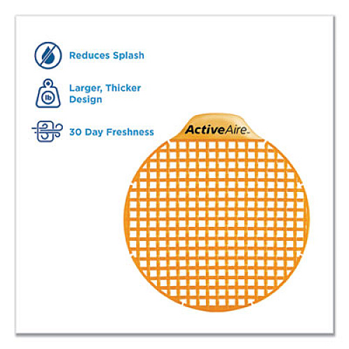 Georgia Pacific Professional ActiveAire Deodorizer Urinal Screen with Side Tab, Sunscape Mango Scent, Orange, 12/Carton (48261)