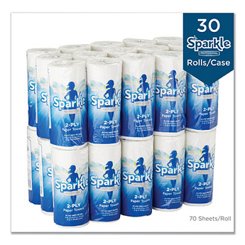 Georgia Pacific Professional Sparkle ps Premium Perforated Paper Kitchen Towel Roll, 2-Ply, 11 x 8.8, White, 70 Sheets, 30 Rolls/Carton (2717201)