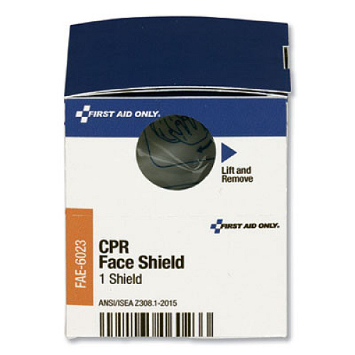 First Aid Only SmartCompliance CPR Face Shield and Breathing Barrier, Plastic, One Size Fits Most (FAE6023)