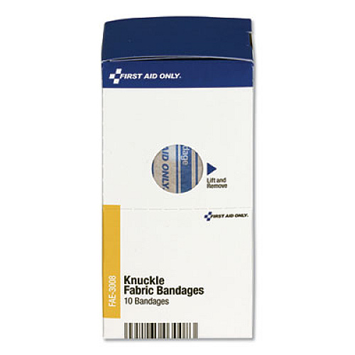 First Aid Only Knuckle Bandages, Individually Sterilized, 10/Box (FAE3008)