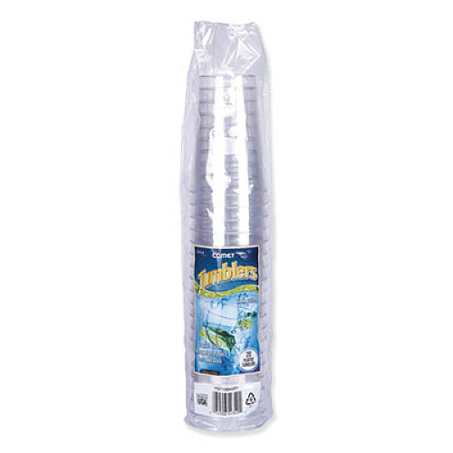 WNA Comet Plastic Tumblers, Tall, 12 oz, Clear, 500/Carton (PGT12)