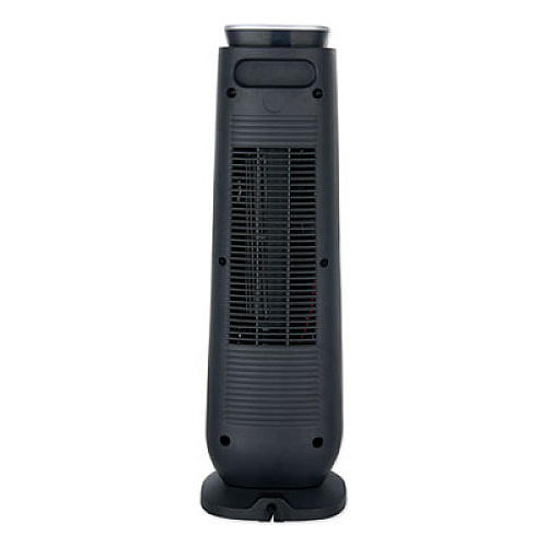 Alera Ceramic Heater Tower with Remote Control, 7.17" x 7.17" x 22.95", Black (ALEHECT24)