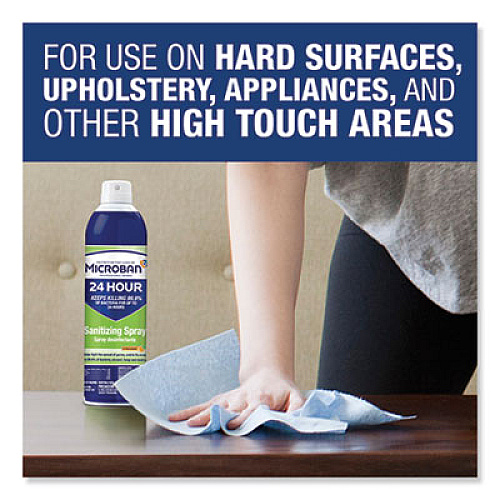 Microban 24-HOUR DISINFECTANT SANITIZING SPRAY, CITRUS, 15 OZ, 6/CARTON (30130CT)