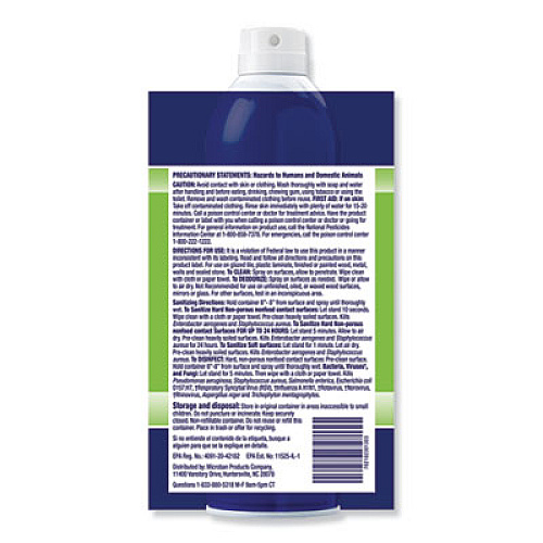 Microban 24-Hour Disinfectant Sanitizing Spray, Citrus, 15 oz Aerosol Spray (30130EA)