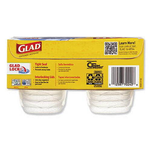 Glad 70240 Food Storage Containers with Lids