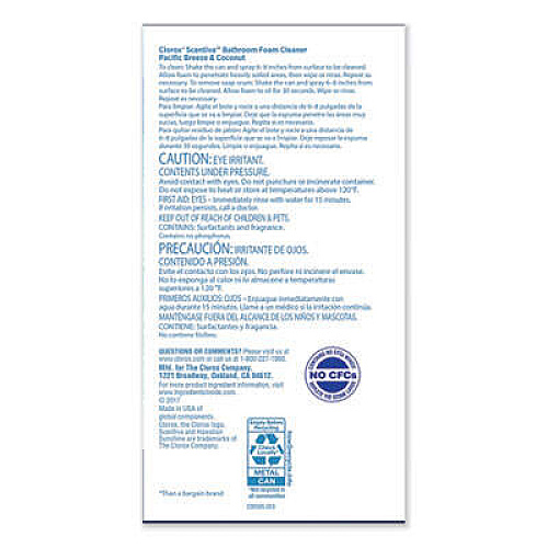 Clorox 31816EA Scentiva Bathroom Foam Cleaner