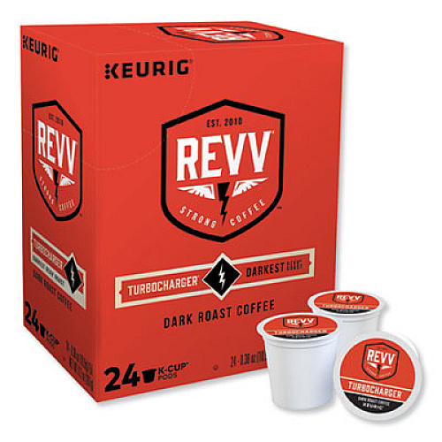 revv TURBOCHARGER K-Cup, Dark Roast, K-Cup, 24/Box (6728)