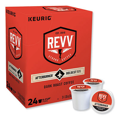 revv AFTERBURNER K-Cup, Dark Roast, K-Cup, 24/Box (6727)