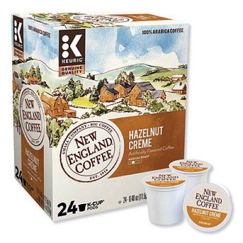 New England Coffee Hazelnut Creme K-Cup Pods, 24/Box (0040)