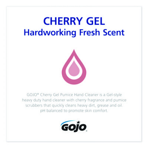 GOJO Cherry Gel Pumice Hand Cleaner, Cherry Scent, 1 gal, 2/Carton (235802)