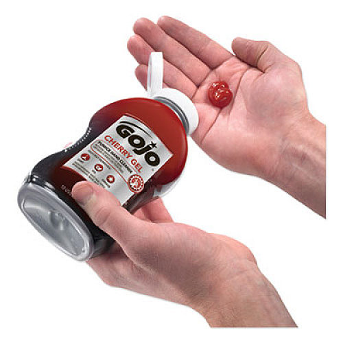 GOJO Cherry Gel Pumice Hand Cleaner, Cherry Scent, 10 oz, 8/Carton (235408)