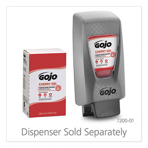 GOJO Cherry Gel Pumice Hand Cleaner Refill, Cherry Scent, 2,000 mL, 4/Carton (729004)