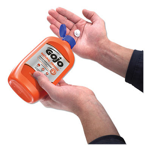 GOJO NATURAL ORANGE Pumice Hand Cleaner, Citrus Scent, 14 oz (095712EA)