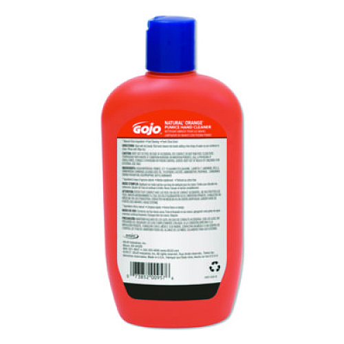 GOJO NATURAL ORANGE Pumice Hand Cleaner, Citrus Scent, 14 oz, 12/Carton (095712CT)