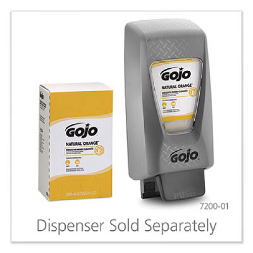 NATURAL ORANGE Smooth Hand Cleaner, Refill for GOJO PRO TDX Push-Style Dispenser, Citrus Scent, 2,000 mL, 4/Carton (7250)