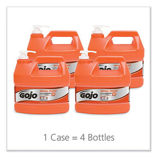 GOJO NATURAL ORANGE Pumice Hand Cleaner, Citrus Scent, 1 gal, 4/Carton (095504CT)