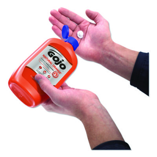 GOJO NATURAL ORANGE Pumice Hand Cleaner, Citrus Scent, 14 oz, 12/Carton (095712CT)