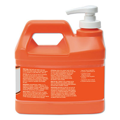 GOJO NATURAL ORANGE Pumice Hand Cleaner, Citrus Scent, 0.5 gal (095804)