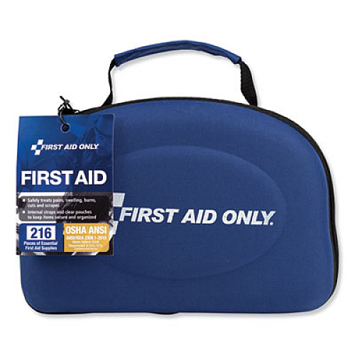 First Aid Only BULK ANSI 2015 COMPLIANT FIRST AID KIT, 211 PIECES, FABRIC CASE (91062)
