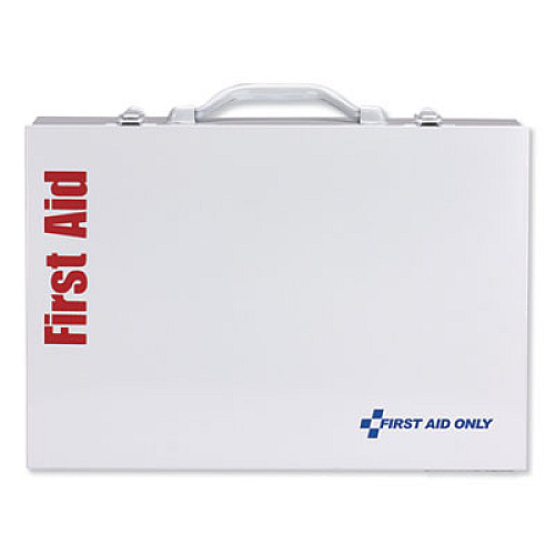 First Aid Only ANSI 2015 Compliant Industrial First Aid Kit for Up to 75 People, 446 Pieces, Metal Case (90573)