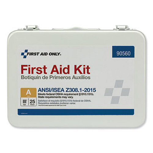 First Aid Only ANSI Class A Bulk First Aid Kit, 89 Pieces, Metal Case (90560)