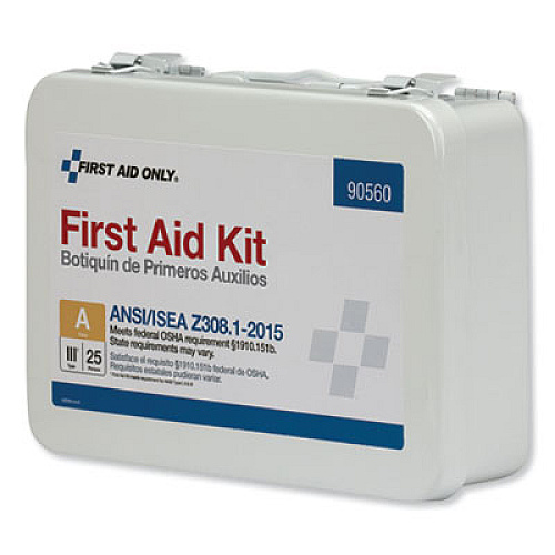 First Aid Only ANSI Class A Bulk First Aid Kit, 89 Pieces, Metal Case (90560)