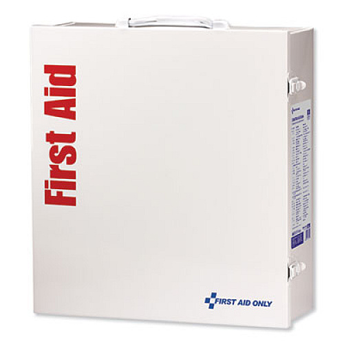 First Aid Only ANSI 2015 Compliant Industrial First Aid Kit for Up to 100 People, 676 Pieces, Metal Case (90575)