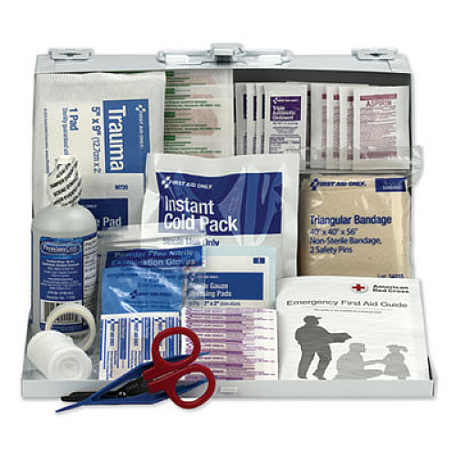 First Aid Only First Aid Kit for 25 People, 107 Pieces, OSHA Compliant, Metal Case (224U)