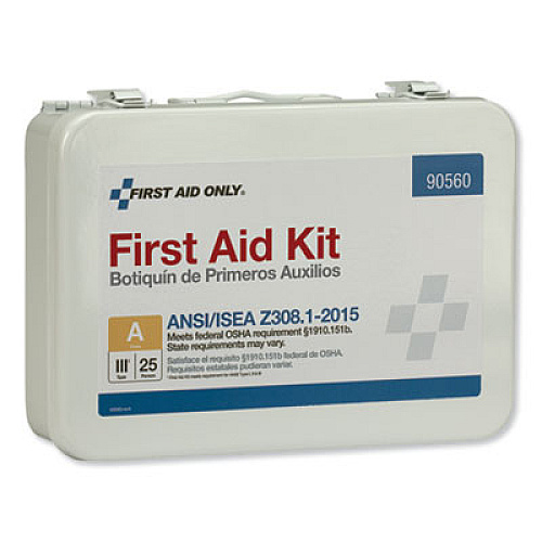 First Aid Only ANSI Class A Bulk First Aid Kit, 89 Pieces, Metal Case (90560)