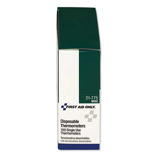 First Aid Only Disposable Forehead Thermometer, 100/Box (21775)