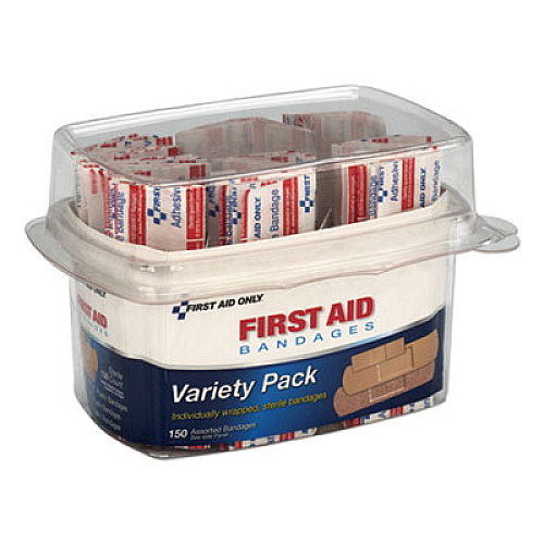 PhysiciansCare by First Aid Only First Aid Bandages, Assorted, 150 Pieces/Kit (90095)