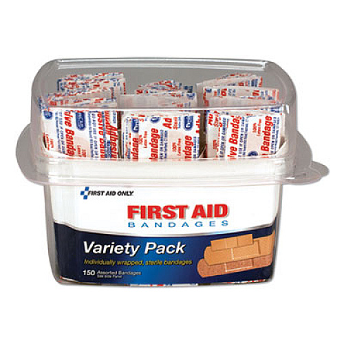 PhysiciansCare by First Aid Only First Aid Bandages, Assorted, 150 Pieces/Kit (90095)