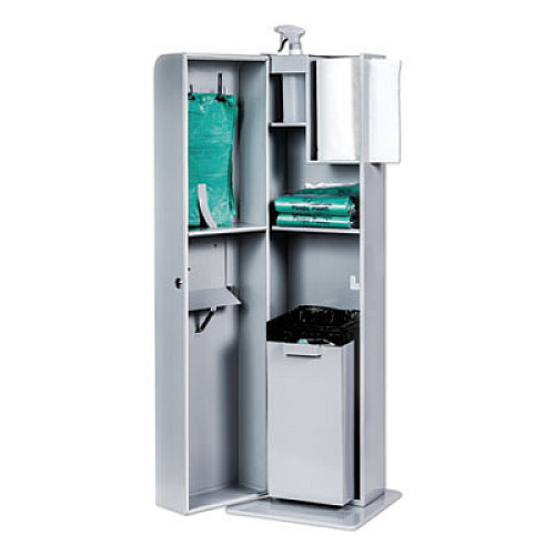 Poopy Pouch INDOOR PET SANITATION STATION, 15.5 X 16 X 51, SILVER METALLIC (PPINDOOR)
