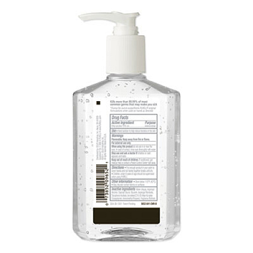 PURELL Advanced Refreshing Gel Hand Sanitizer, 8 oz Pump Bottle, Clean Scent, 12/Carton (965212CT)