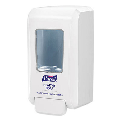 PURELL FMX-20 Soap Push-Style Dispenser, 2,000 mL, 4.68 x 6.5 x 11.66, For K-12 Schools, White, 6/Carton (524006)